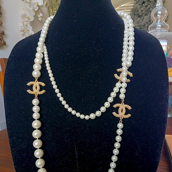 CHANEL NECKLACE PEARLS | 100TH ANNIVERSARY CHANEL - Picture 1 of 10